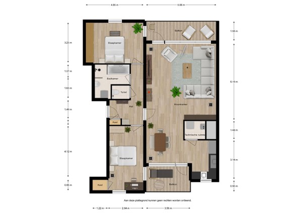 Floorplan - Port Scaldis 21-031, 4511 DC Breskens